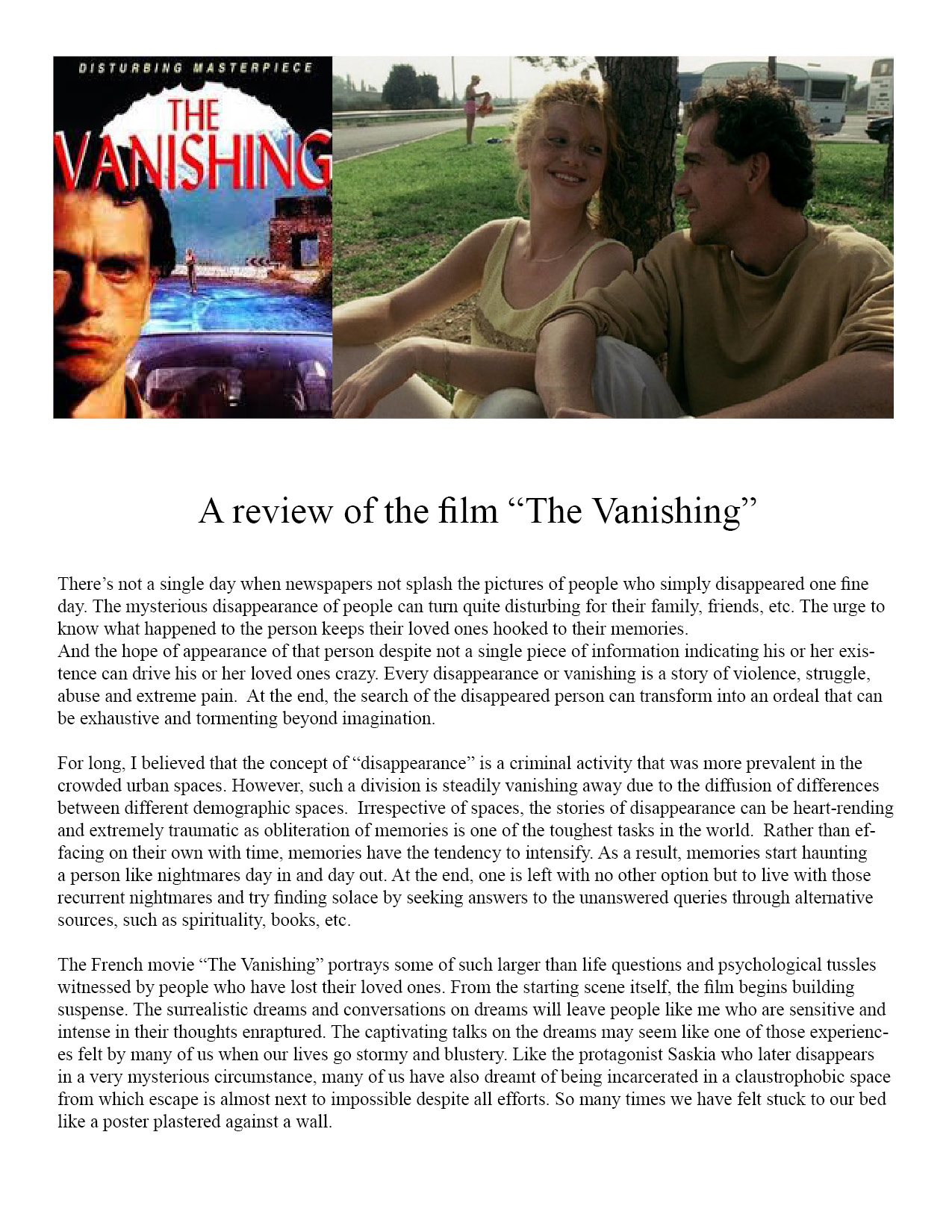 Vanishing A review